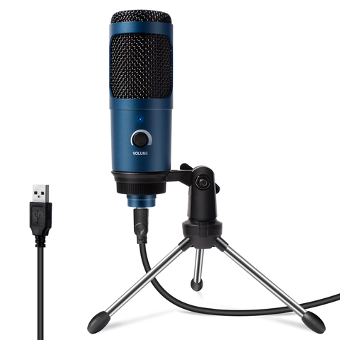 2022 Usb Microphone Blue Metal Streaming Cardioid Mic Condenser Microphones for Laptop Pc Vocal Recording Youtube Streaming ► Photo 1/1