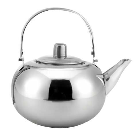 1000ml / 1500ml / 2000ml / 2500ml Durable Outdoor Camping Stainless Steel Tea Kettle Waterpot Silver/ Gold ► Photo 1/5