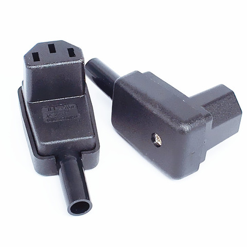 1PCS,90 Degree Angled IEC 320 C13 Female Plug AC 10A 250V Power Cord Cable Connector ► Photo 1/6