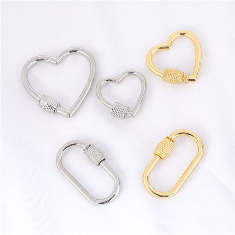 DIY Jewelry Making Popular Hanging Chain Lock Hook Spiral Clasps Necklace Bracelets Handmade Supplies New Heart Shaped Charms ► Photo 1/6