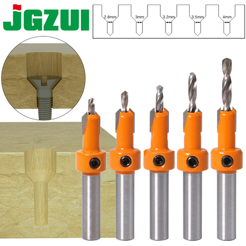 1pcs 8mm Shank HSS Woodworking Countersink Router Bit Set Screw Extractor Remon Demolition for Wood Milling Cutter ► Photo 1/6