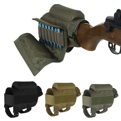 Portable Quality Adjustable Outdoor Tactical Butt Stock Rifle Cheek Rest Pouch Bullet Holder Nylon Pad Ammo Cartridges Bag ► Photo 1/6