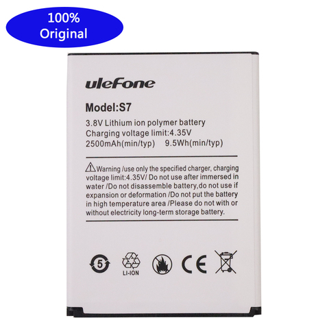 100% New Original High Quality Mobile Cell Phone  Ulefone S7 Battery 2500mAh For 5.0inch ulefone S7 Smart Phone ► Photo 1/5