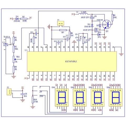 Digital Ammeter Kit DIY Module DC 5V 35mA 70.6x39mm DIY Kits Amp Current Meter ► Photo 1/6