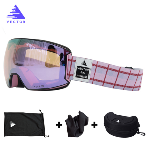 OTG Ski Goggles Small Purple Lens Snow Glasses Women UV400 Anti-fog Coatings Snowmobile Snowboard Skiing Women Outdoor Adult Men ► Photo 1/6
