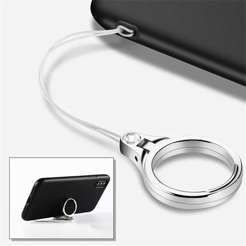 Universal metal Lanyard For Keys Phones Strap for iPhone 7 Plus 8 6S Keycord Lanyards Finger Mobile Holder Stand Accessories ► Photo 1/4