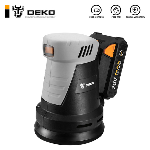 DEKO 20V Cordless Random Orbit Sander with sandpaper Lithium-Ion Battery 10,000/min Power Tools ► Photo 1/5