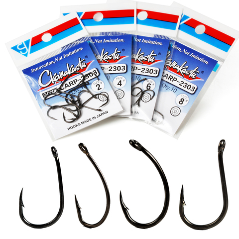 Carbon Steel Carp Hooks Teflon Coating Carp Fishing Hooks Wide Gape with Micro Barb Matt Black Yn Hook for Coarse gamakaTSU ► Photo 1/6