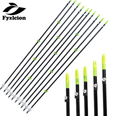 3/6pcs Hunting Archery Glassfiber Fishing Arrow Bolts Fit Slingshot Recurve Bow Compound Bows ► Photo 1/6