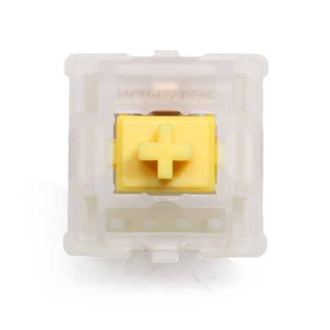 Gateron CAP Milky Yellow Switch Extras 5pin RGB Linear 63g mx stem switch for mechanical keyboard 50m with Acrylic Base Case ► Photo 1/5