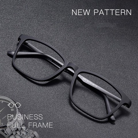 Ultralight fashion square glasses frame male pure titanium TR90 optical glasses prescription glasses female myopia glasses full ► Photo 1/5