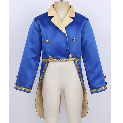 ChicTry Baby Boys Prince Costume Turn-Down Collar Tuxedo Jacket Kids Toddlers Halloween Cosplay Birthday Theme Party Tailcoat ► Photo 1/6
