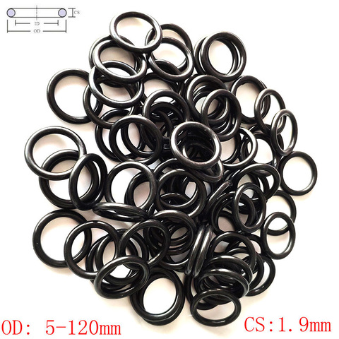 CS 1.9mm OD 5-120mm NBR Rubber O Ring O-Ring Oil Sealing Gasket Automobile Sealing ► Photo 1/6