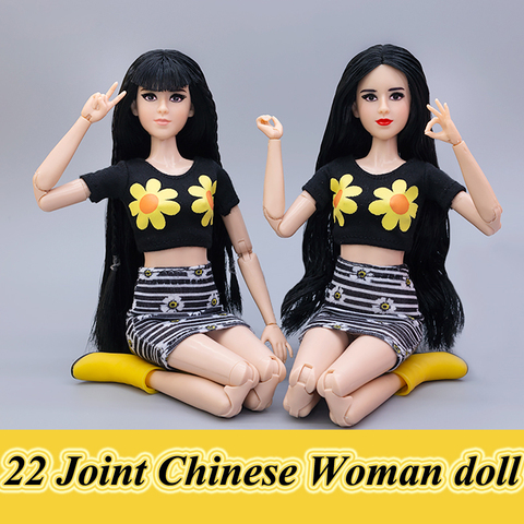 Original Chinese Women Doll Mengfan / 1/6 BJD Baby Dolls Accessories 30cm Moveable Body Dolls with Clothes Girls Toys ► Photo 1/4