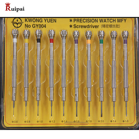 10 pcs 316# Steel Extreme Hardness  Watch Screwdriver Set Precision Screwdrivers Watch Repair Tools Watch Tools ► Photo 1/4