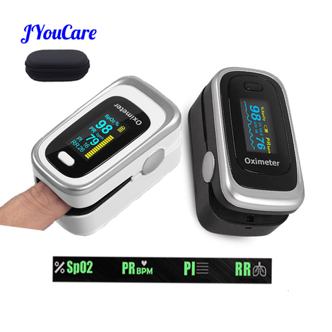 Medical Finger Oled Pulse Oximeter RR Blood Oxygen With Respiratory Rate Oximetro De Dedo portátil & case oxymeter Pulsioximetro ► Photo 1/6