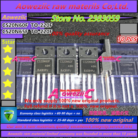 Aoweziic 100% new original CS20N65FA9H CS20N65F  CS20N65  TO-220F 20A 650V / CS20N60FA9H CS20N60F  CS20N60  TO-220F 20A 600V   ► Photo 1/4