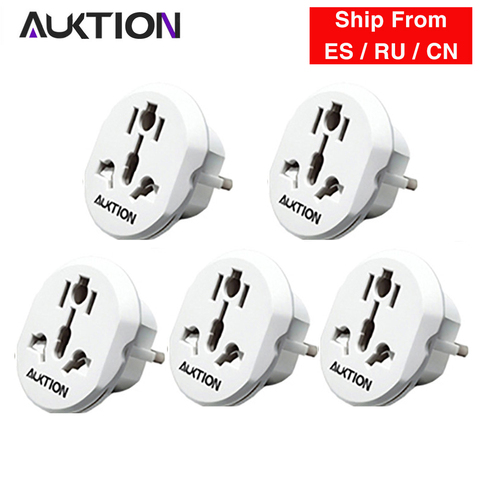 Auktion Universal EU Plug Converter EU Adapter AU US UK CN To EU Wall Socket AC 16A  250V Travel Adapter High Quality Socket ► Photo 1/6