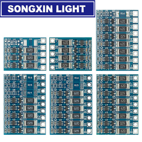 3S 4S 5S 6S 7S 8S 21V 4.2v li-ion balancer board 18650 li-ion balncing full charge battery Balance Function Protection Board ► Photo 1/6