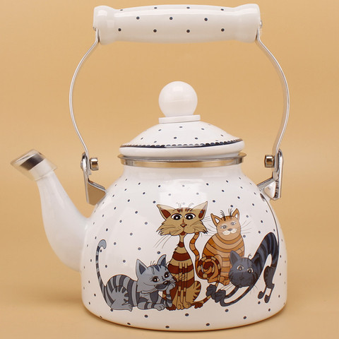 Porcelain Enamels Teapot Kettle Coffee Milk Teapot Medicine Pot Induction Cooking Gas Universal Household ► Photo 1/6