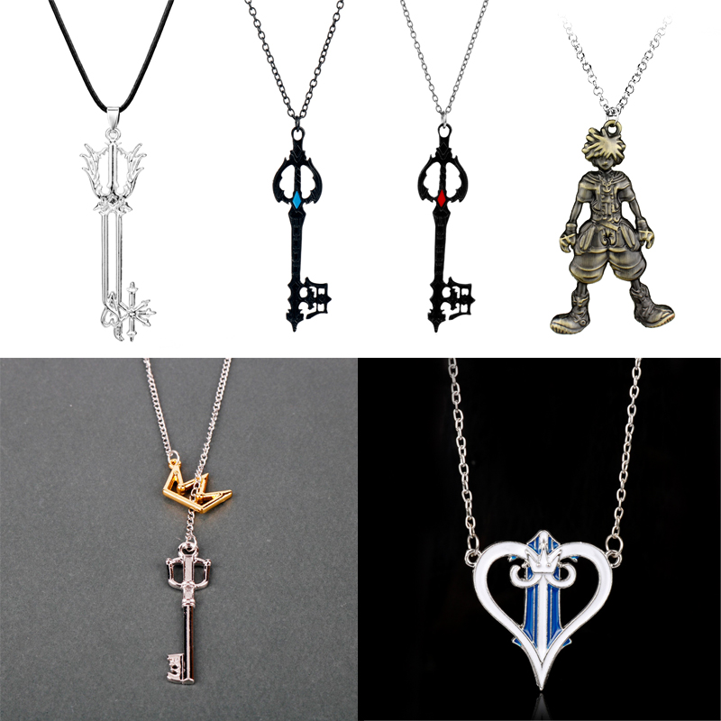 New Kingdom Hearts Sora Crown Necklace Pendant Charm Cosplay Hot