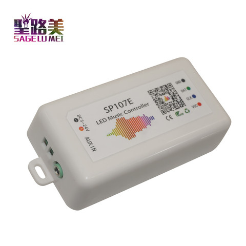 SP107E DC5V-24V Bluetooth Music LED Controller full color RGB SPI Control by phone APP for 2812 2811 1903  LED Strip Light Tape ► Photo 1/4