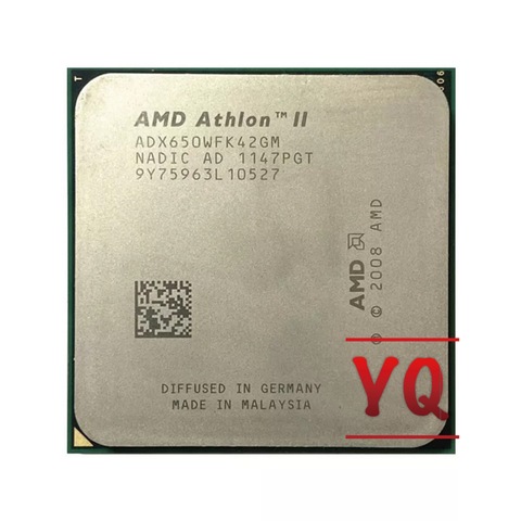 AMD Athlon II X4 650 3.2 GHz Duad-Core CPU Processor ADX650WFK42GM Socket AM3 ► Photo 1/2