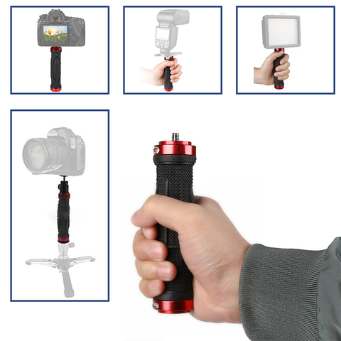 1/4'' Handle Grip Stabilizer Holder Stand Handheld Tripod For DSLR Camera Video LED Size:140*27*27mm ► Photo 1/6