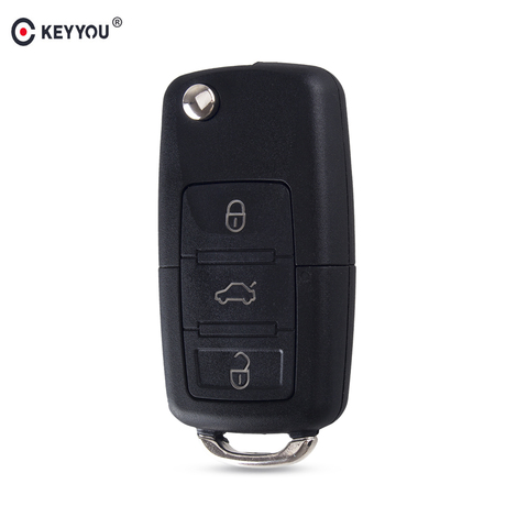 KEYYOU 3 Buttons Remote Key Fob 434MHz With ID48 1K0959753G For VOLKSWAGEN VW PASSAT B5 B6 Skoda Tiguan Touran GOLF JETTA POLO ► Photo 1/6