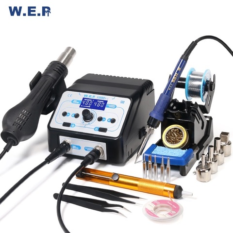 WEP 938BD+-I 750W Soldering Iron Station Declining Display SMD Rework Station LCD Welding Station Hot Air Gun Soldering Station ► Photo 1/6