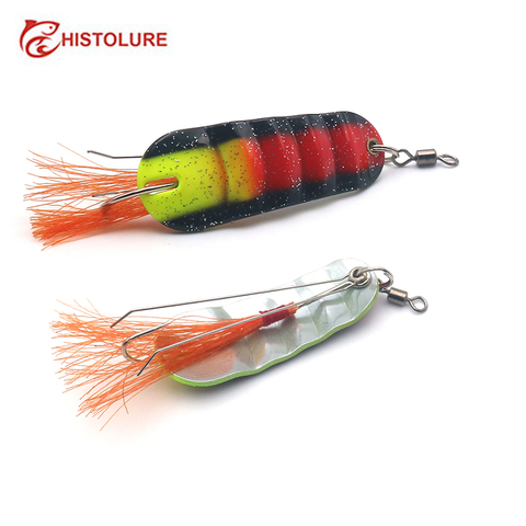 1Pcs Metal Spinner Fishing Lure 5 Colors Metal jig Hard Baits Spoon 21G/6.2CM  Sequin Wobbler Pesca Tackle ► Photo 1/6