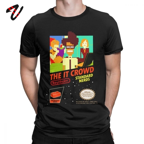 Gift Idea Clothes The It Crowd Nes 8 Bit Game T-Shirts Nerds Men T Shirt Funny Geek Computer Tech TV Show Best Vintage Tee Shirt ► Photo 1/6