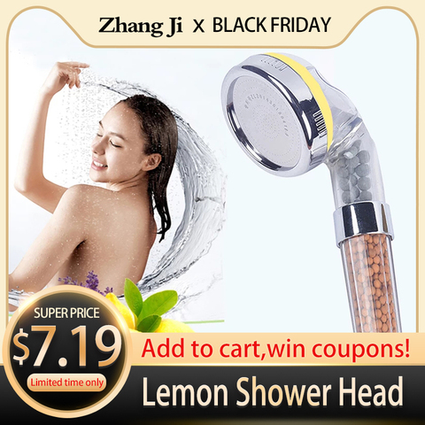 ZhangJi Bathroom Aroma Shower Head Vitamin/Lemon/Lavender/Rose Scent High Pressure Saving Water Fragrance Filtration Bath Shower ► Photo 1/6