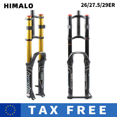 HIMALO bicycle fork 26/27.5/29er MTB Suspension Air Fork Magnesium Alloy Double Shoulder  Air Oil  Lock Straight Downhill fork ► Photo 1/6
