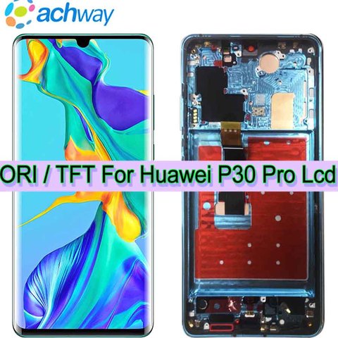 Test AAA LCD For Huawei P30 Pro LCD Display Touch Screen Digitizer Assembly With Frame for Huawei P30 Pro Display Screen Replace ► Photo 1/6