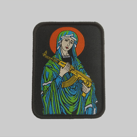 Blessed Virgin Mary Tactical Embroidered Patch Military Velcro Holy Mother Applique Fabric Apparel Accessories For Clothes Bag ► Photo 1/5