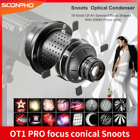 OT1 PRO Focalize Conical Snoots Photo Optical Condenser Art Special Effects Shaped Beam Light Cylinder for GODOX Bowens Mount ► Photo 1/6