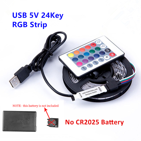 RGB LED Strip Light 5V USB 60 LEDs/m 2835 SMD LED Flexible Tape HDTV TV Desktop PC Bottom Screen Lighting 1M  2M 3M 4M 5M ► Photo 1/6