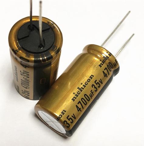 4pcs NEW NICHICON FW 4700UF 35V 18X35MM audio 4700UF35V Electrolytic Capacitor 35V4700uF filter amplifier 35V 4700UF ► Photo 1/3