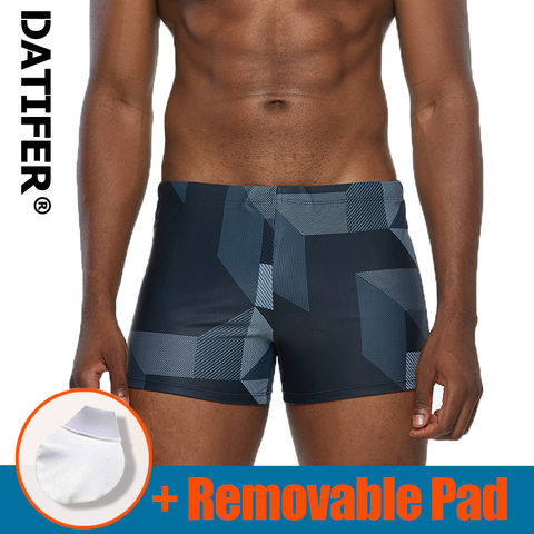 Datifer Man Swim Trunks Hot Breathable Swimwear Men's Swimsuits Boxer Briefs Sunga Maillot De Bain Beach Shorts ► Photo 1/6