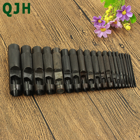 20 Size Steel Hollow Hole Punching Leather Gasket Hollow Punch Set Gasket Belt Hole Hand Hole Punching Accessories Craft Tool ► Photo 1/6