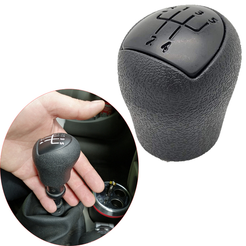 Car 5 Speed Gear Lever Stick Shift Knob Durable Rubber Gear Shifter Knob Head For Renault Clio Kangoo 2006 2007 2008 Black ► Photo 1/6