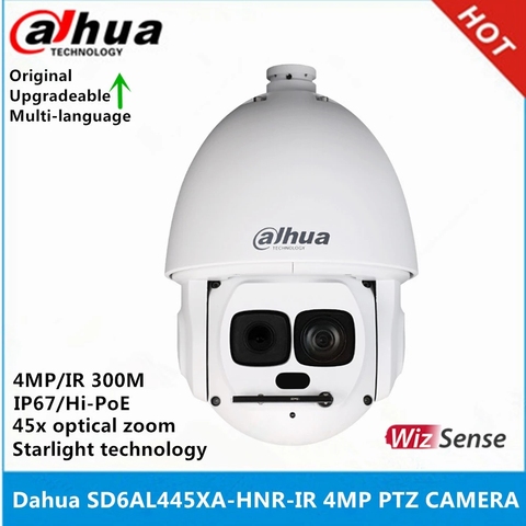 Dahua SD6AL445XA-HNR-IR 4MP 45x optical zoom Starlight technology IR 300M WizMind Network PTZ Camera ► Photo 1/2
