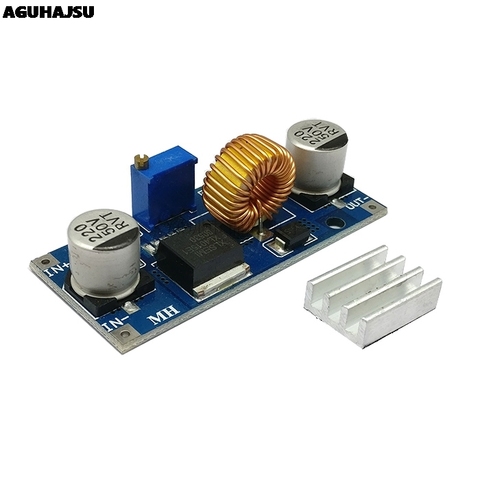 1PCS 5A XL4015 DC-DC 4-38V to 1.25-36V 24V 12V 9V 5V Step Down Adjustable Power Supply Module LED Lithium Charger With Heat Sink ► Photo 1/5