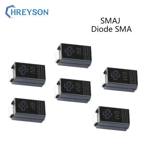 50Pcs SMD TVS Diode SMAJ5.0A SMAJ6.0A SMAJ6.5A SMAJ6.8A SMAJ7.0A SMAJ7.5CA SMAJ8.0CA SMAJ8.5CA SMAJ9.0CA SMAJ10CA 400W 5A SMA ► Photo 1/6