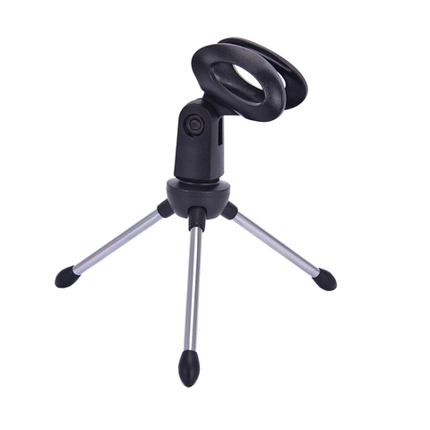 Mic Stand Bracket Desktop Adjustable Microphones Tripods Holder Mini Portable Table Tops Microphone Tripod Zinc Alloy ► Photo 1/6