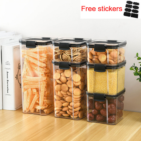 5 Pcs Set Kitchen Storage Organizer PP High Quality Food Container Kitchen  Refrigerator Noodle Box Multigrain Storage Box Tank