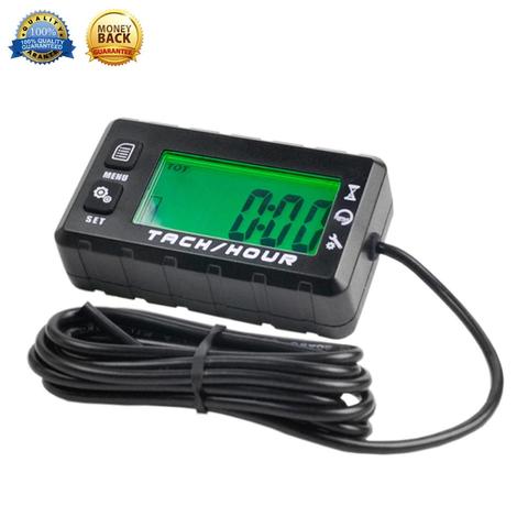 Hour Meter Digital Inductive Tachometer  LCD  HM058 for Gasoline Engine ATV UTV Chainsaws Outboards Motor ATV Marine Generator ► Photo 1/6