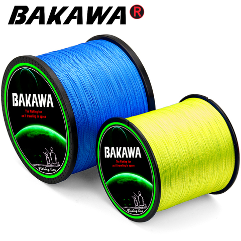 BAKAWA Braided Fishing Line 4 Strands 300M 500M 1000M