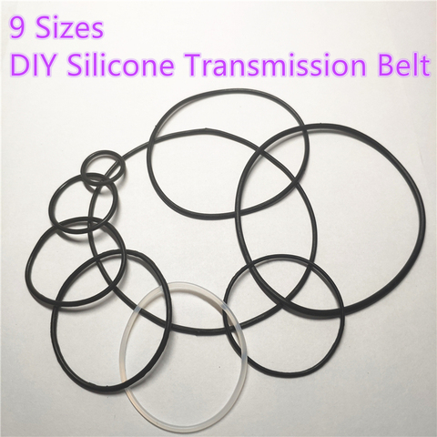 9 Sizes Silicone Rubber Band Pulley Transmission Engine Drive Round Beslts Tape DIY Toy Module Car Motor Stretch Droppshipping ► Photo 1/3